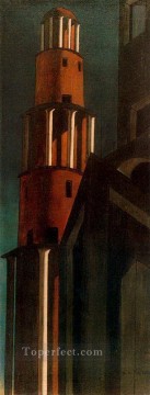 Giorgio de Chirico Painting - the tower Giorgio de Chirico Metaphysical surrealism